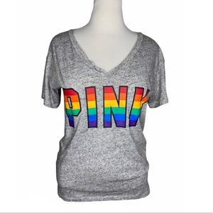 PINK Victoria’s Secret Gay Pride V-Neck T-Shirt
